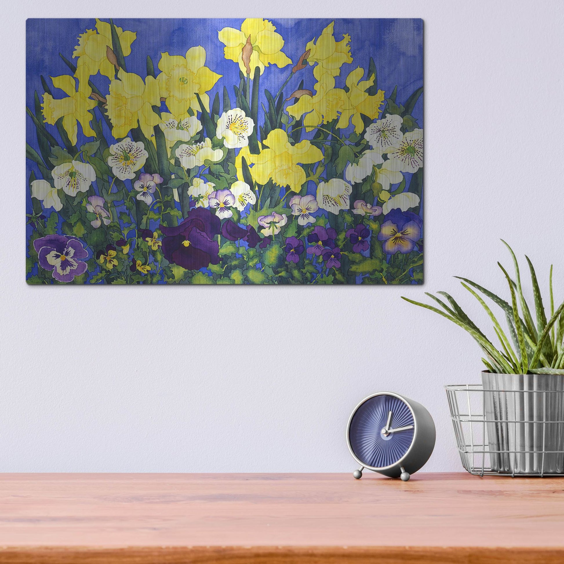 Luxe Metal Art 'Fertile Rising' by Carissa Luminess, Metal Wall Art,16x12