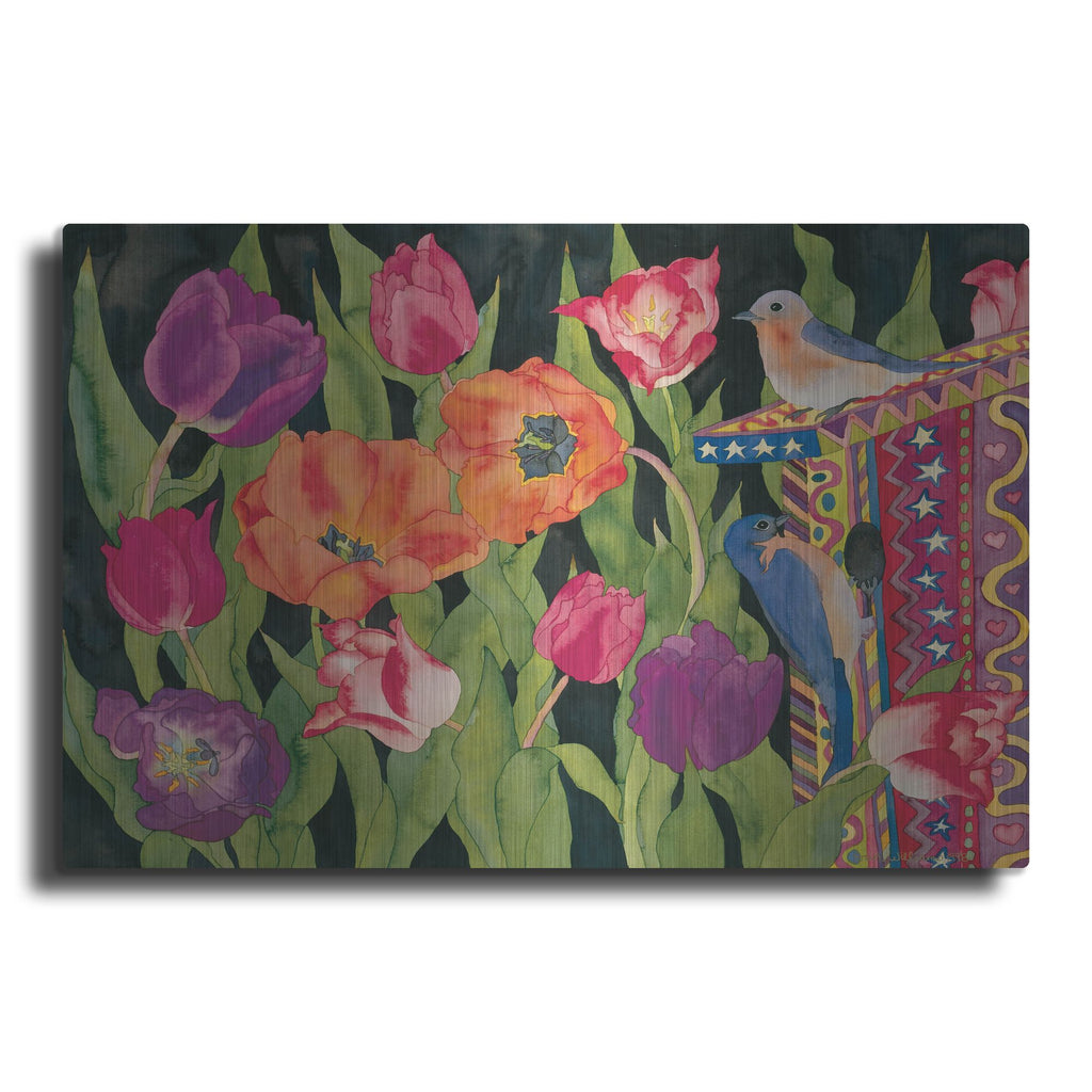 Luxe Metal Art 'Gypsy Bluebird House' by Carissa Luminess, Metal Wall Art