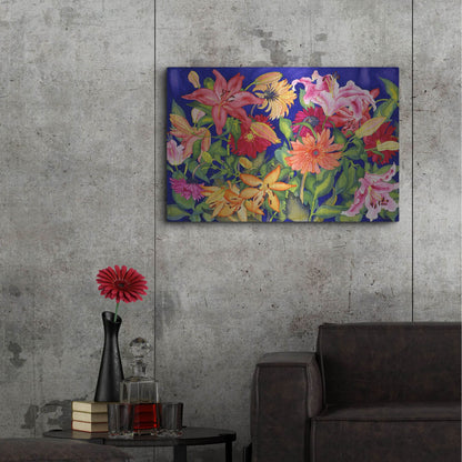 Luxe Metal Art 'Lilies and Gerbers' by Carissa Luminess, Metal Wall Art,36x24