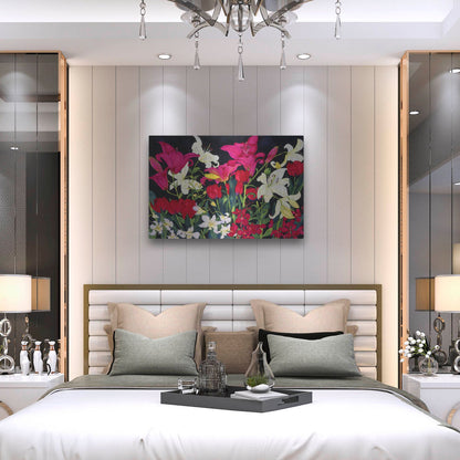 Luxe Metal Art 'Luscious Lilies' by Carissa Luminess, Metal Wall Art,36x24