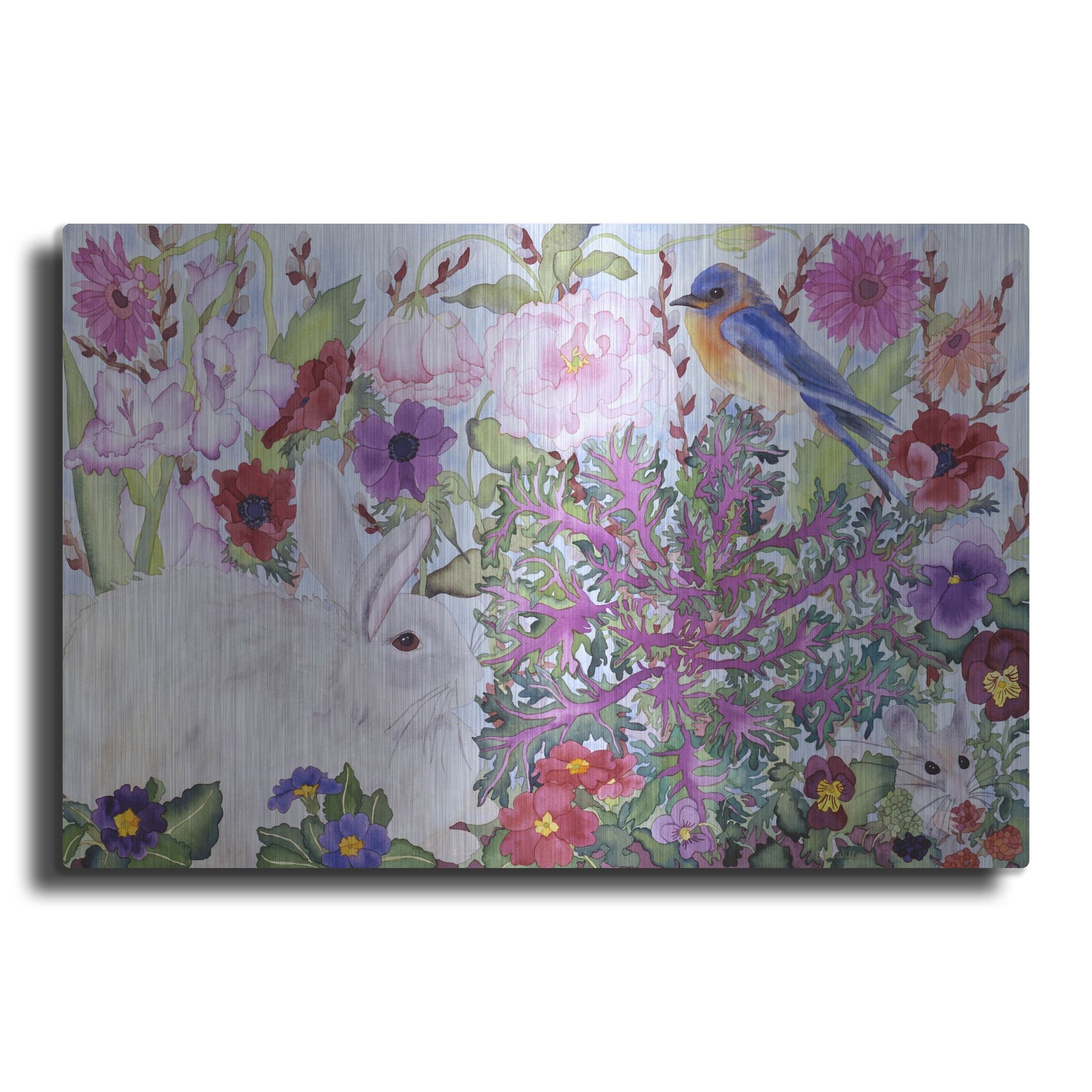 Luxe Metal Art 'Peaceable Garden' by Carissa Luminess, Metal Wall Art