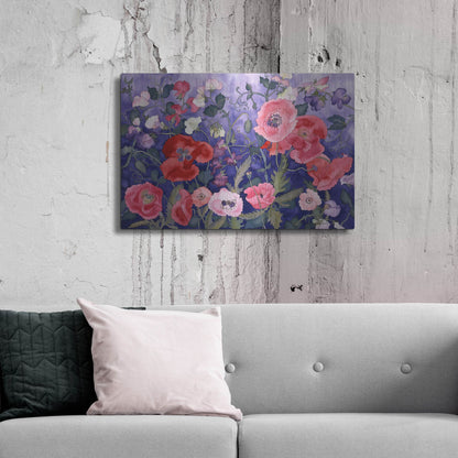 Luxe Metal Art 'Poppies and Sweet' by Carissa Luminess, Metal Wall Art,36x24