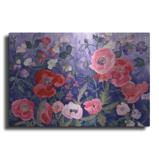 Luxe Metal Art 'Poppies and Sweet' by Carissa Luminess, Metal Wall Art