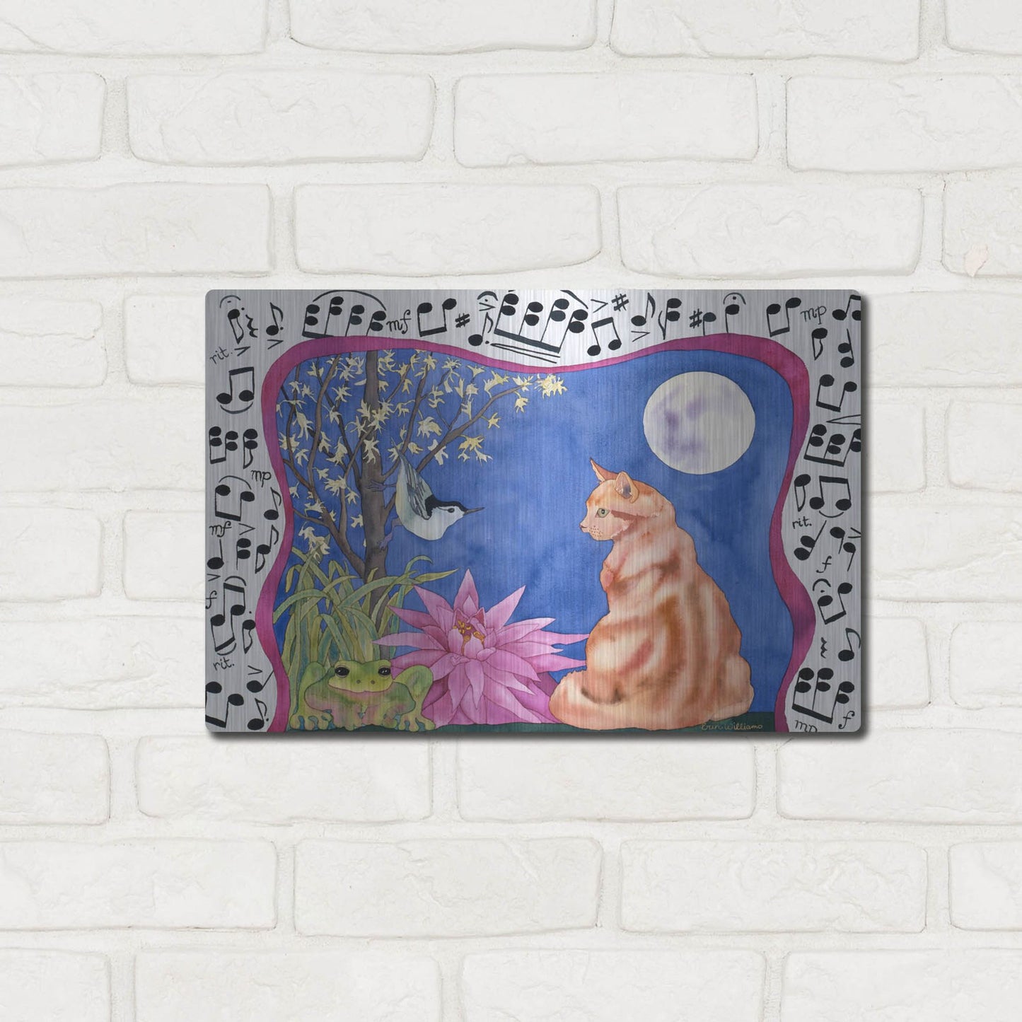 Luxe Metal Art 'Serenade' by Carissa Luminess, Metal Wall Art,16x12