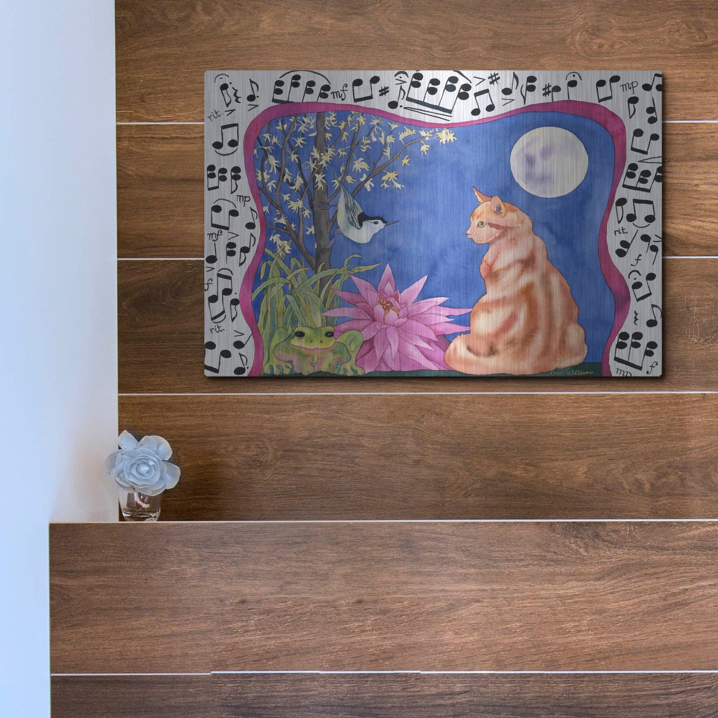 Luxe Metal Art 'Serenade' by Carissa Luminess, Metal Wall Art,16x12