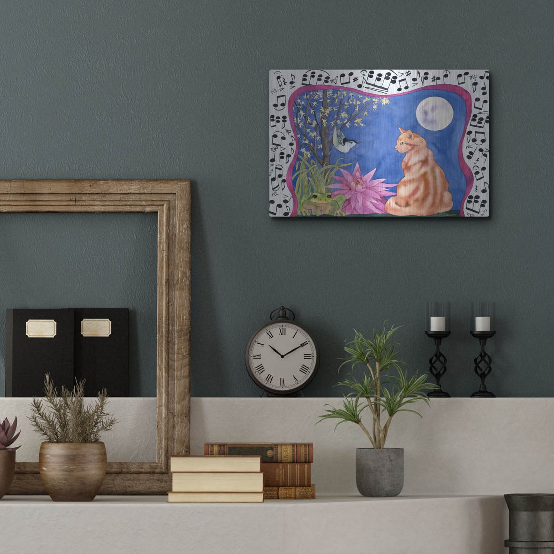 Luxe Metal Art 'Serenade' by Carissa Luminess, Metal Wall Art,16x12