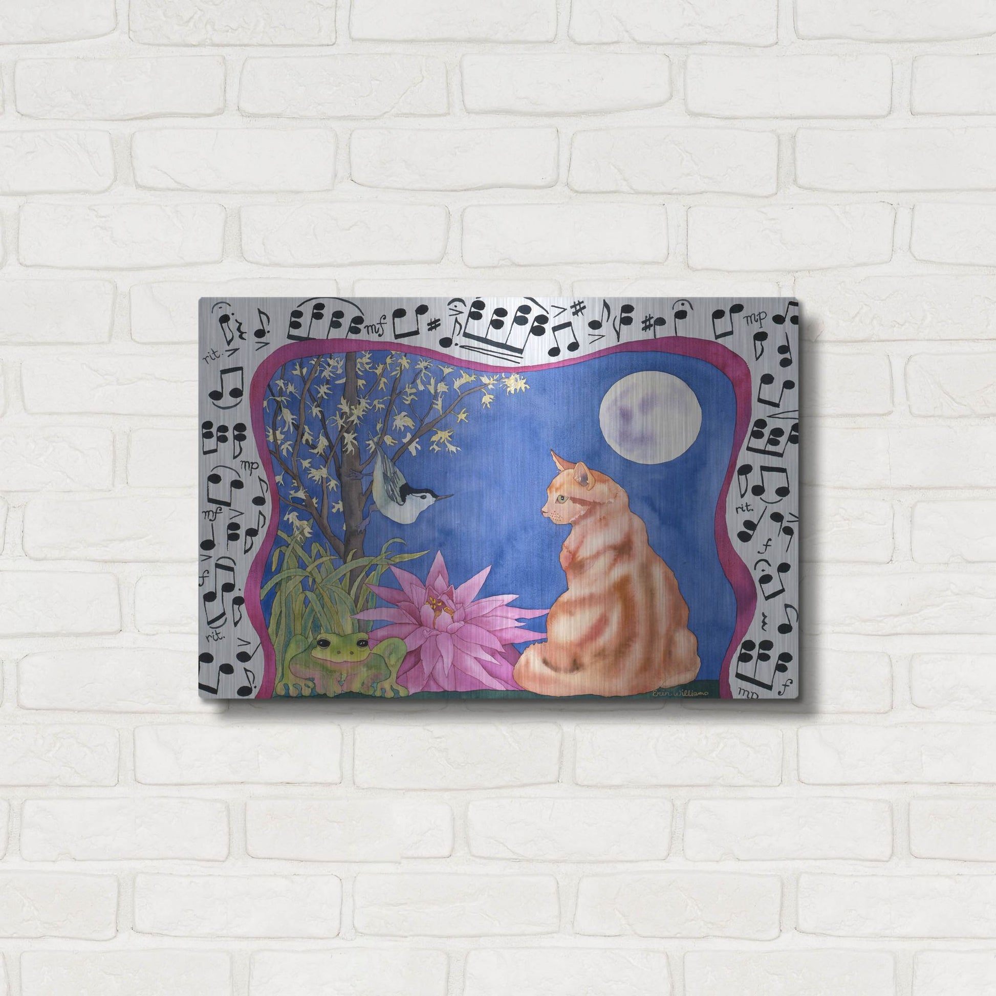 Luxe Metal Art 'Serenade' by Carissa Luminess, Metal Wall Art,24x16