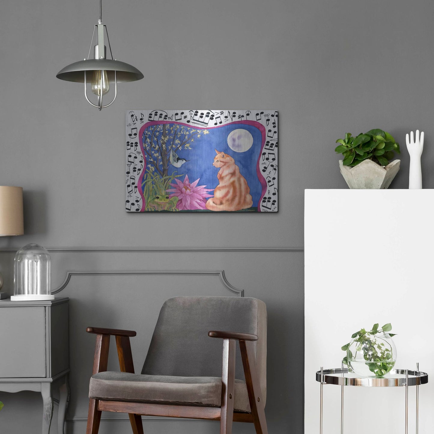 Luxe Metal Art 'Serenade' by Carissa Luminess, Metal Wall Art,24x16