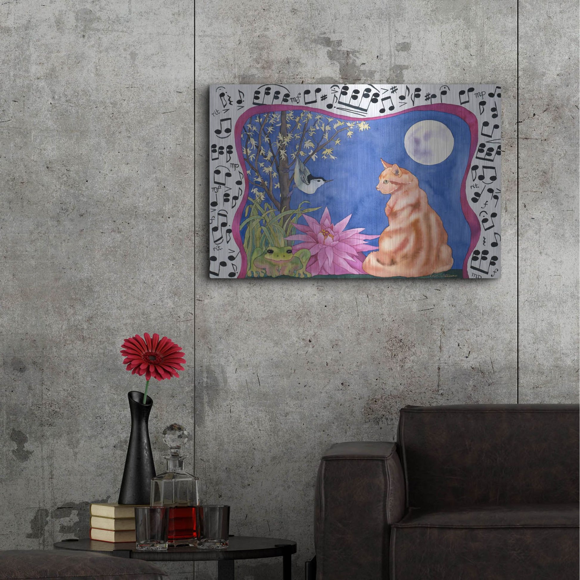 Luxe Metal Art 'Serenade' by Carissa Luminess, Metal Wall Art,36x24