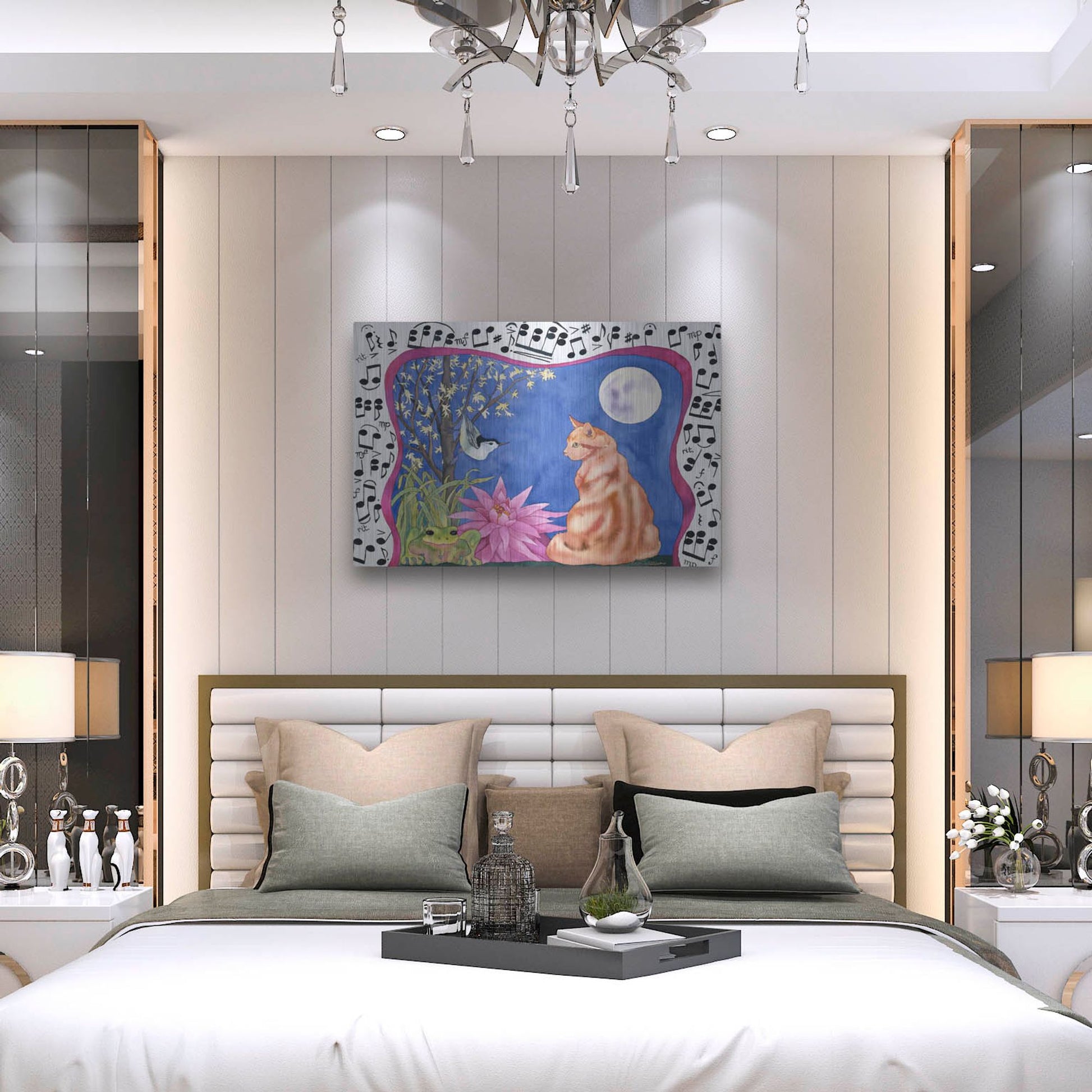 Luxe Metal Art 'Serenade' by Carissa Luminess, Metal Wall Art,36x24