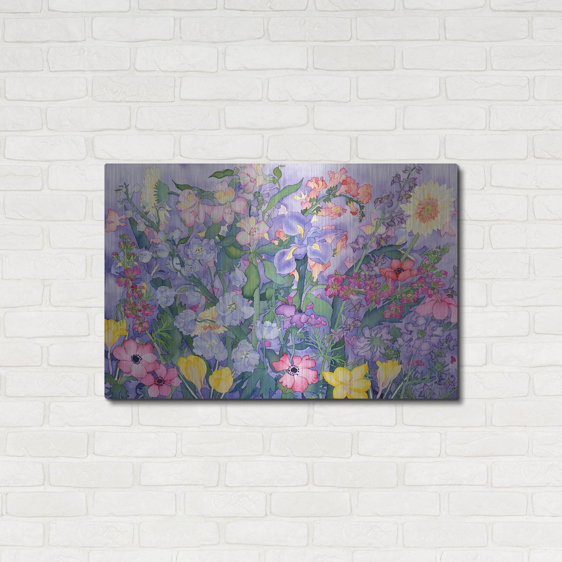 Luxe Metal Art 'Soft Spring' by Carissa Luminess, Metal Wall Art,36x24