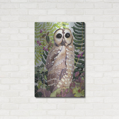 Luxe Metal Art 'Spotted Owl' by Carissa Luminess, Metal Wall Art,24x36