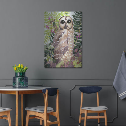Luxe Metal Art 'Spotted Owl' by Carissa Luminess, Metal Wall Art,24x36