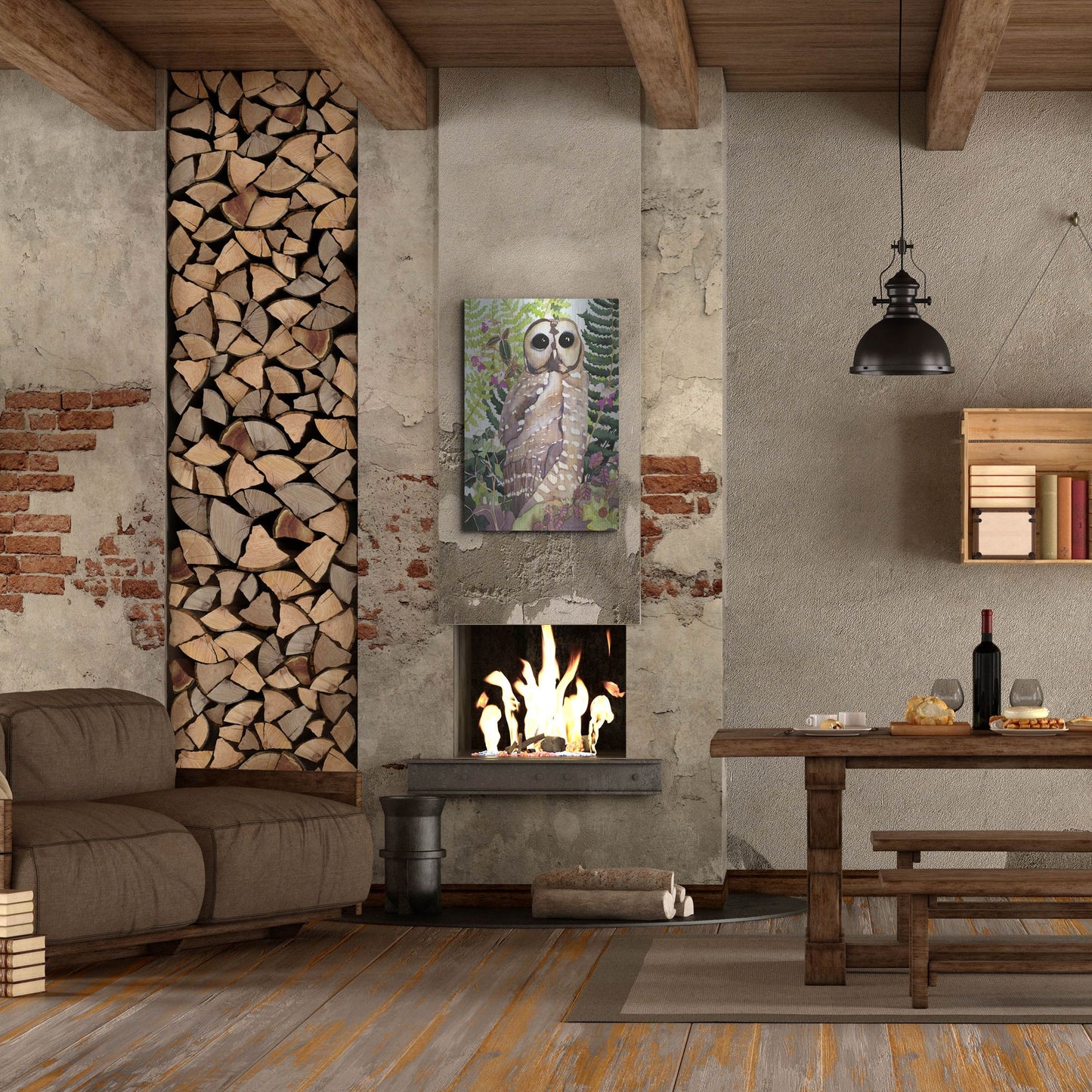 Luxe Metal Art 'Spotted Owl' by Carissa Luminess, Metal Wall Art,24x36