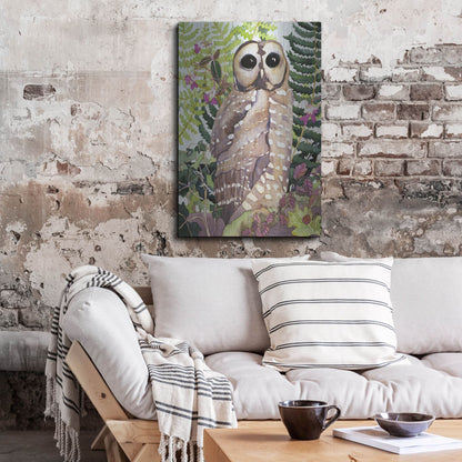 Luxe Metal Art 'Spotted Owl' by Carissa Luminess, Metal Wall Art,24x36