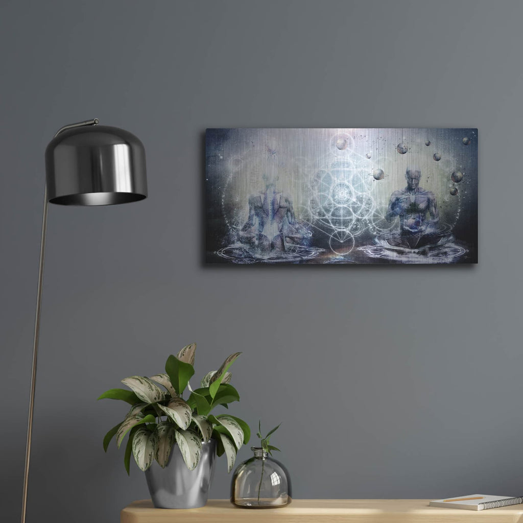 'Experience So Lucid, Discovery So Clear' by Cameron Gray – Metal Wall Art, 24x12 room view