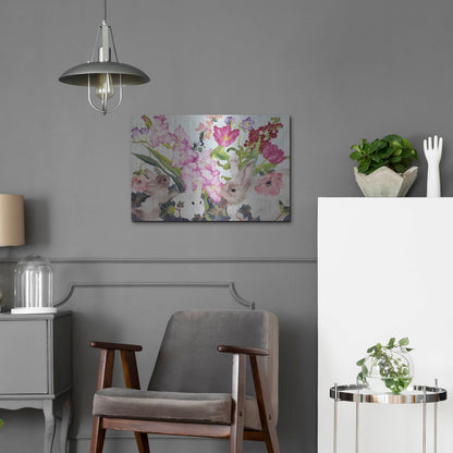 Luxe Metal Art 'Three Bunnies' by Carissa Luminess, Metal Wall Art,24x16