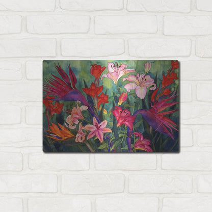 Luxe Metal Art 'Tropical Kiss' by Carissa Luminess, Metal Wall Art,16x12