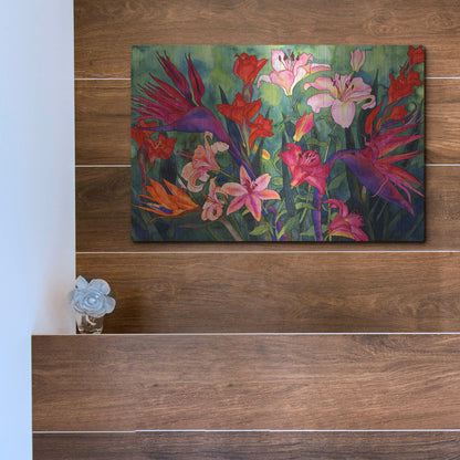 Luxe Metal Art 'Tropical Kiss' by Carissa Luminess, Metal Wall Art,16x12