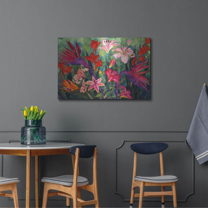 Luxe Metal Art 'Tropical Kiss' by Carissa Luminess, Metal Wall Art,36x24