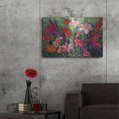 Luxe Metal Art 'Tropical Kiss' by Carissa Luminess, Metal Wall Art,36x24