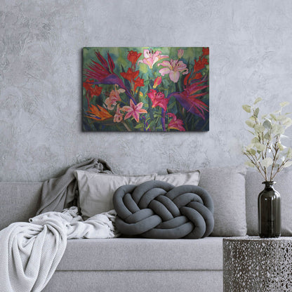 Luxe Metal Art 'Tropical Kiss' by Carissa Luminess, Metal Wall Art,36x24