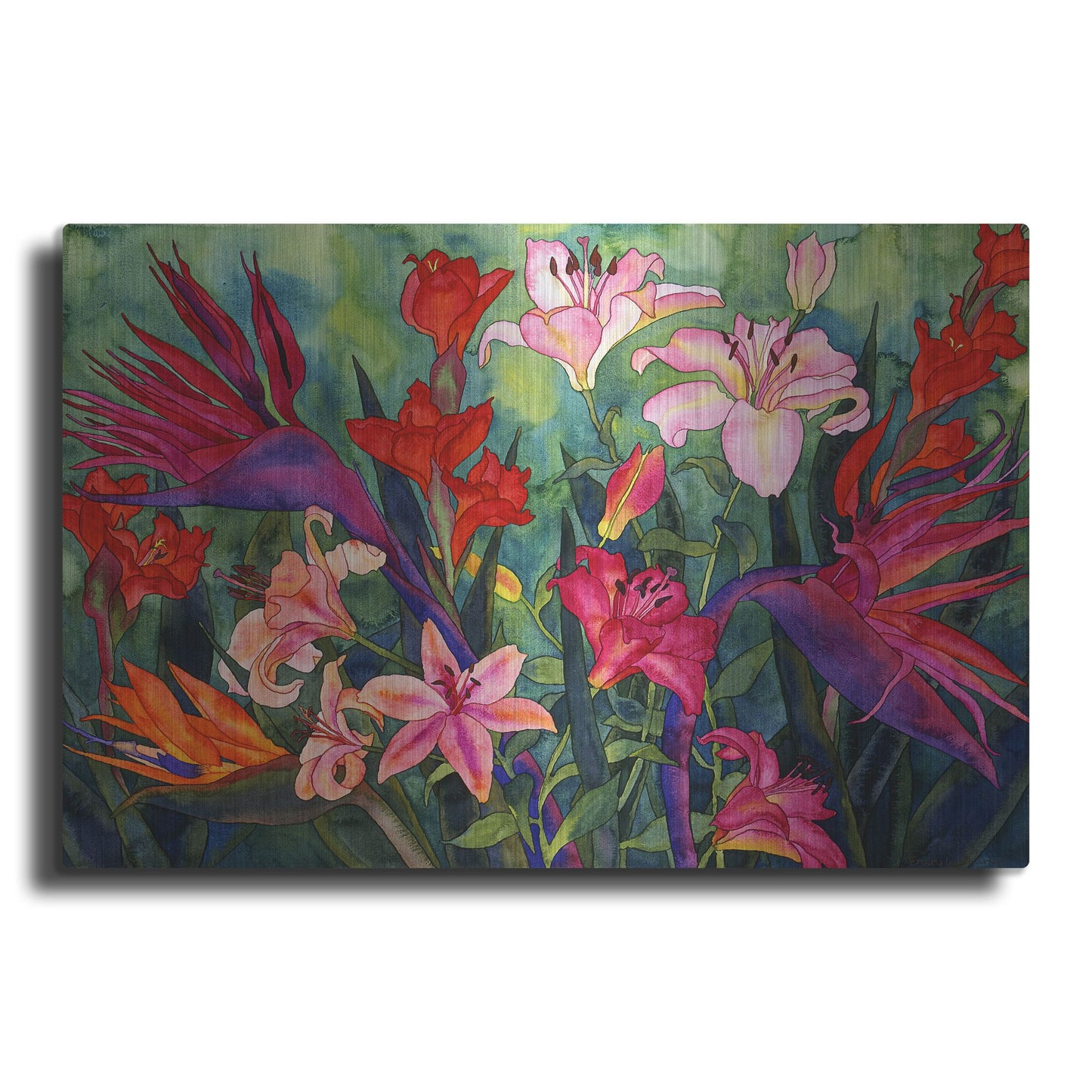 Luxe Metal Art 'Tropical Kiss' by Carissa Luminess, Metal Wall Art