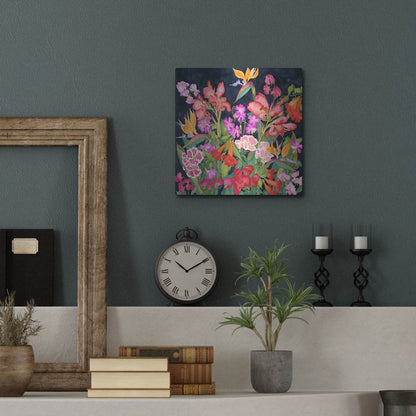 Luxe Metal Art 'Secret Garden - Square' by Carissa Luminess, Metal Wall Art,12x12