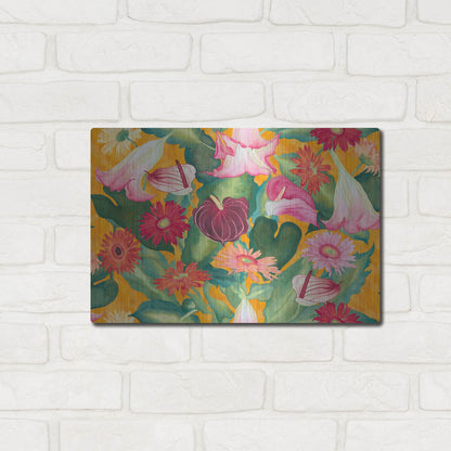 Luxe Metal Art 'Heavenly Divine- Lead Pattern' by Carissa Luminess, Metal Wall Art,16x12