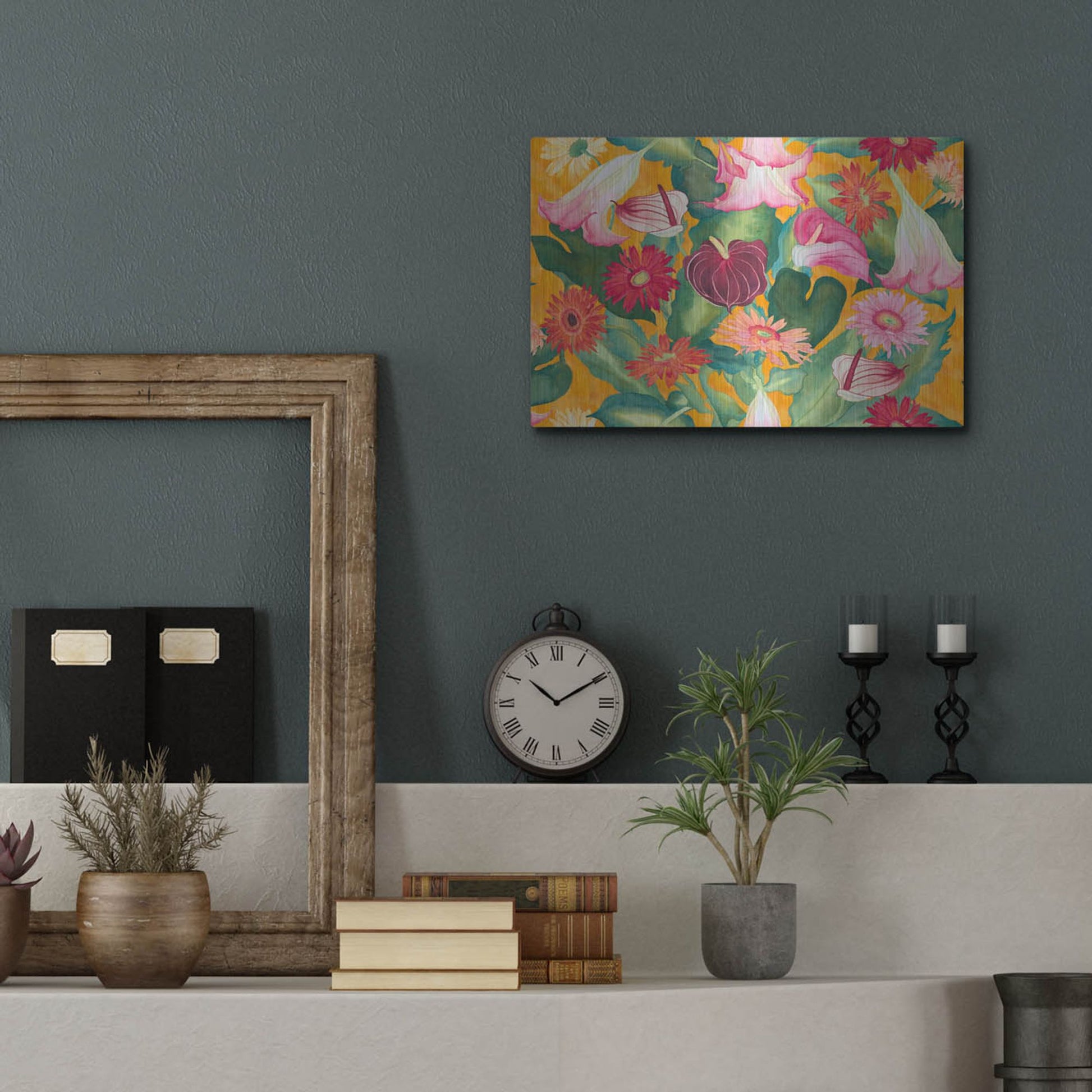 Luxe Metal Art 'Heavenly Divine- Lead Pattern' by Carissa Luminess, Metal Wall Art,16x12