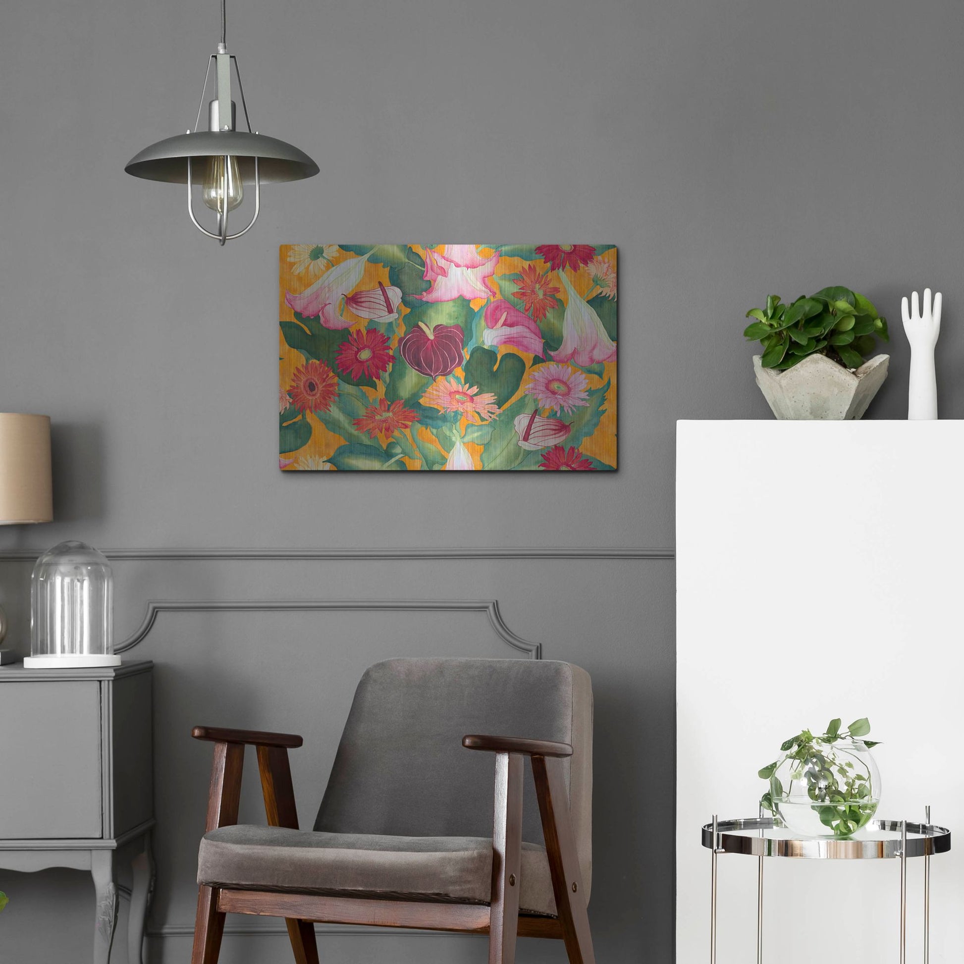 Luxe Metal Art 'Heavenly Divine- Lead Pattern' by Carissa Luminess, Metal Wall Art,24x16