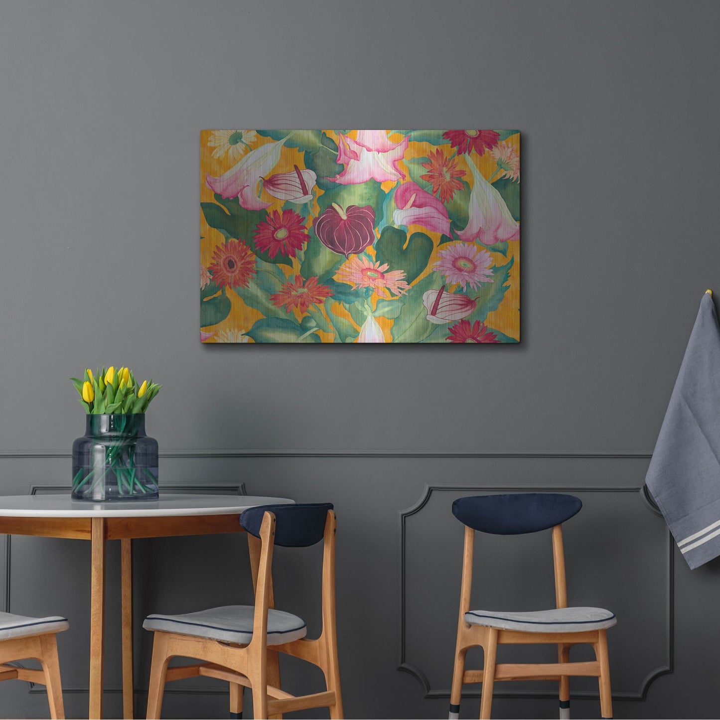 Luxe Metal Art 'Heavenly Divine- Lead Pattern' by Carissa Luminess, Metal Wall Art,36x24