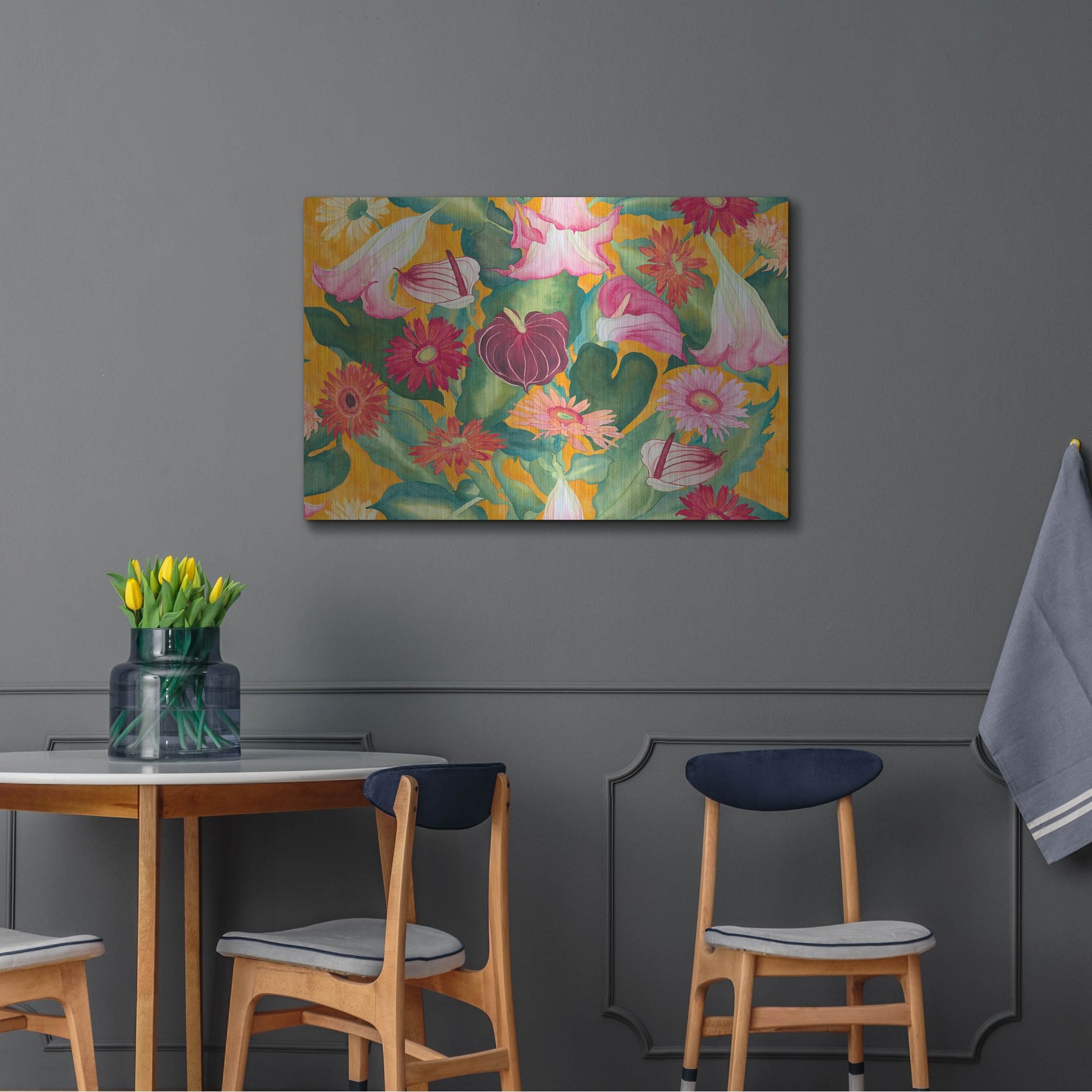 Luxe Metal Art 'Heavenly Divine- Lead Pattern' by Carissa Luminess, Metal Wall Art,36x24