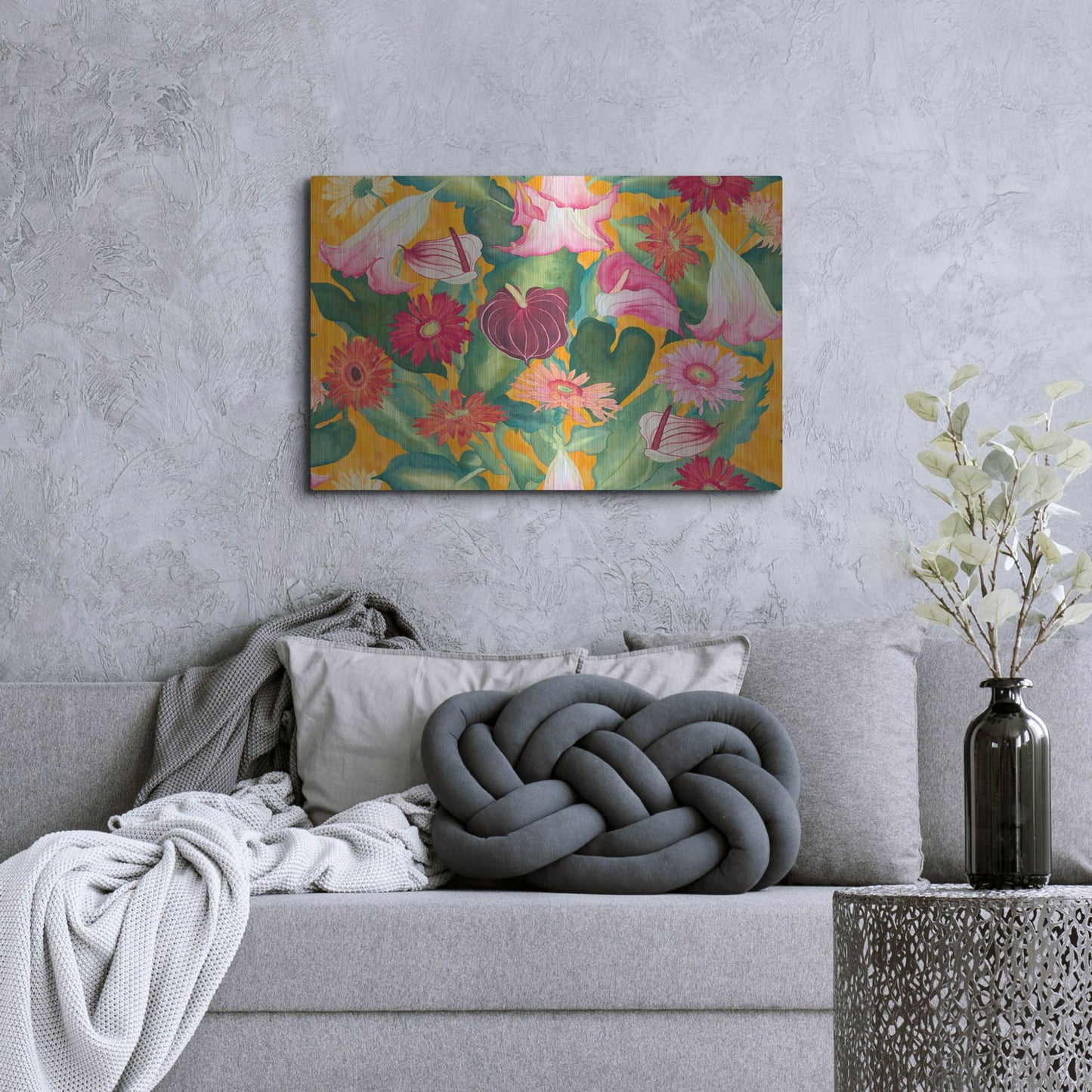 Luxe Metal Art 'Heavenly Divine- Lead Pattern' by Carissa Luminess, Metal Wall Art,36x24