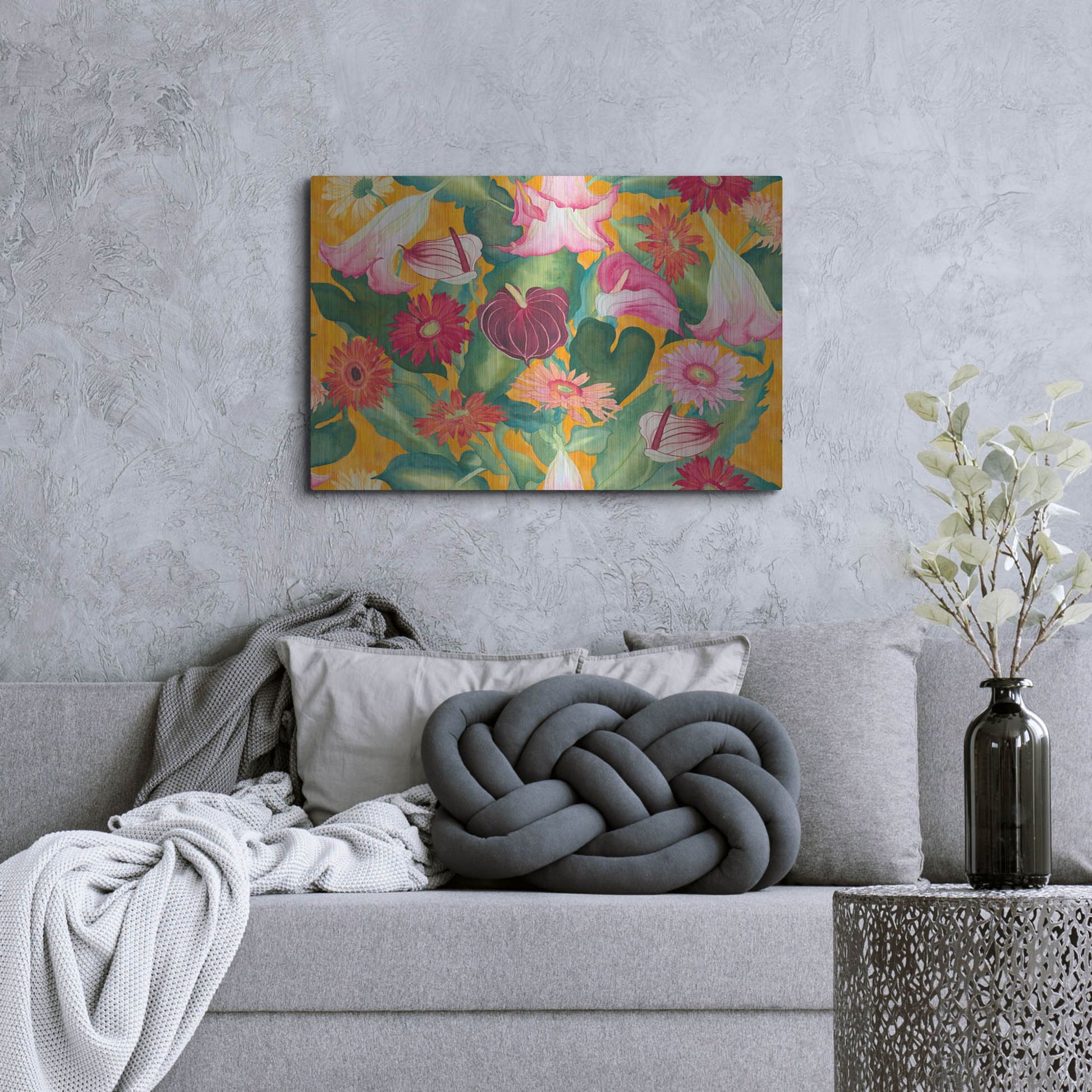 Luxe Metal Art 'Heavenly Divine- Lead Pattern' by Carissa Luminess, Metal Wall Art,36x24