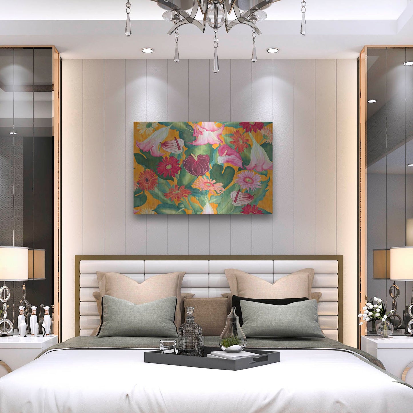 Luxe Metal Art 'Heavenly Divine- Lead Pattern' by Carissa Luminess, Metal Wall Art,36x24