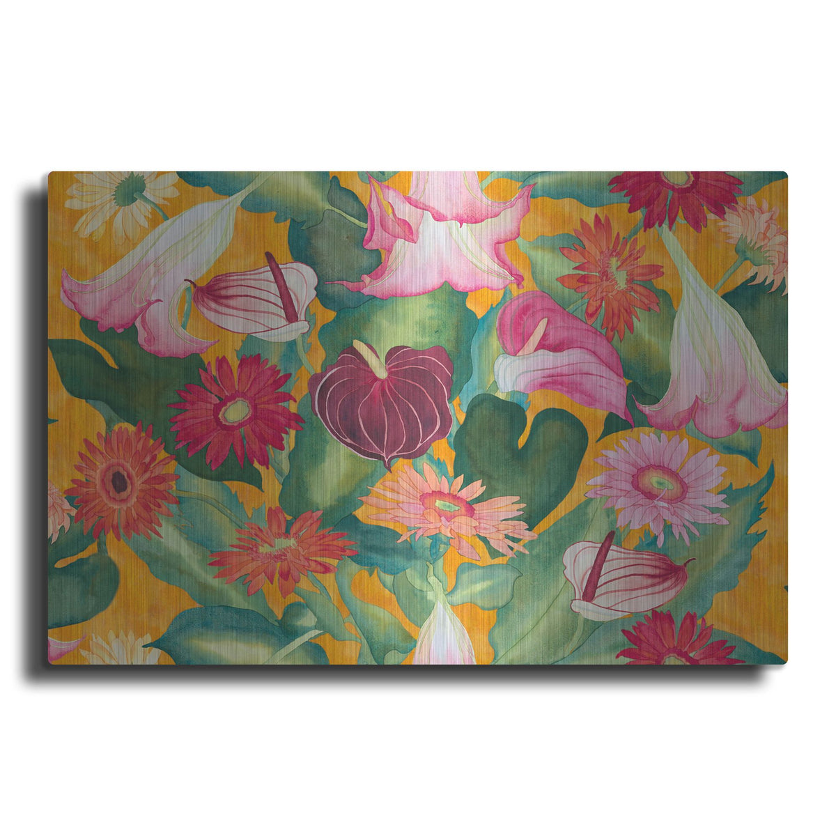 Luxe Metal Art 'Heavenly Divine- Lead Pattern' by Carissa Luminess, Metal Wall Art
