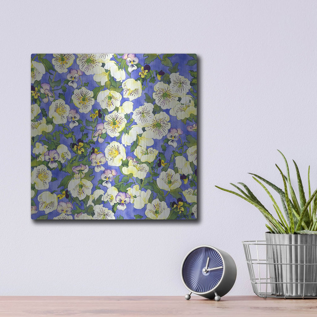 Luxe Metal Art 'Fertile Rising Pattern - Helibores' by Carissa Luminess, Metal Wall Art,12x12