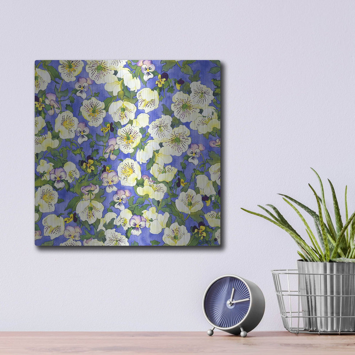Luxe Metal Art 'Fertile Rising Pattern - Helibores' by Carissa Luminess, Metal Wall Art,12x12
