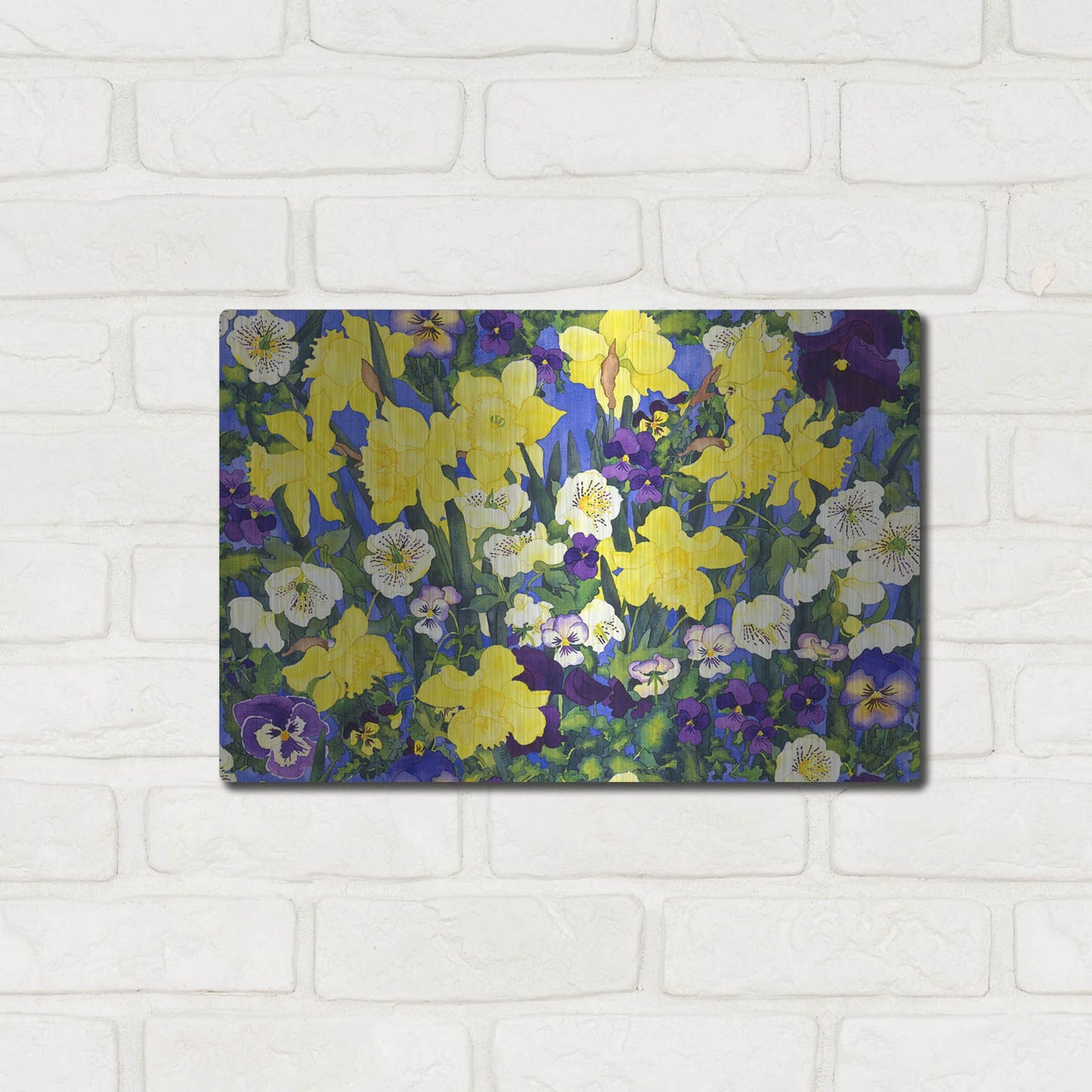 Luxe Metal Art 'Fertile Rising Pattern - Lead' by Carissa Luminess, Metal Wall Art,16x12