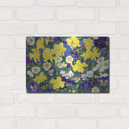 Luxe Metal Art 'Fertile Rising Pattern - Lead' by Carissa Luminess, Metal Wall Art,16x12