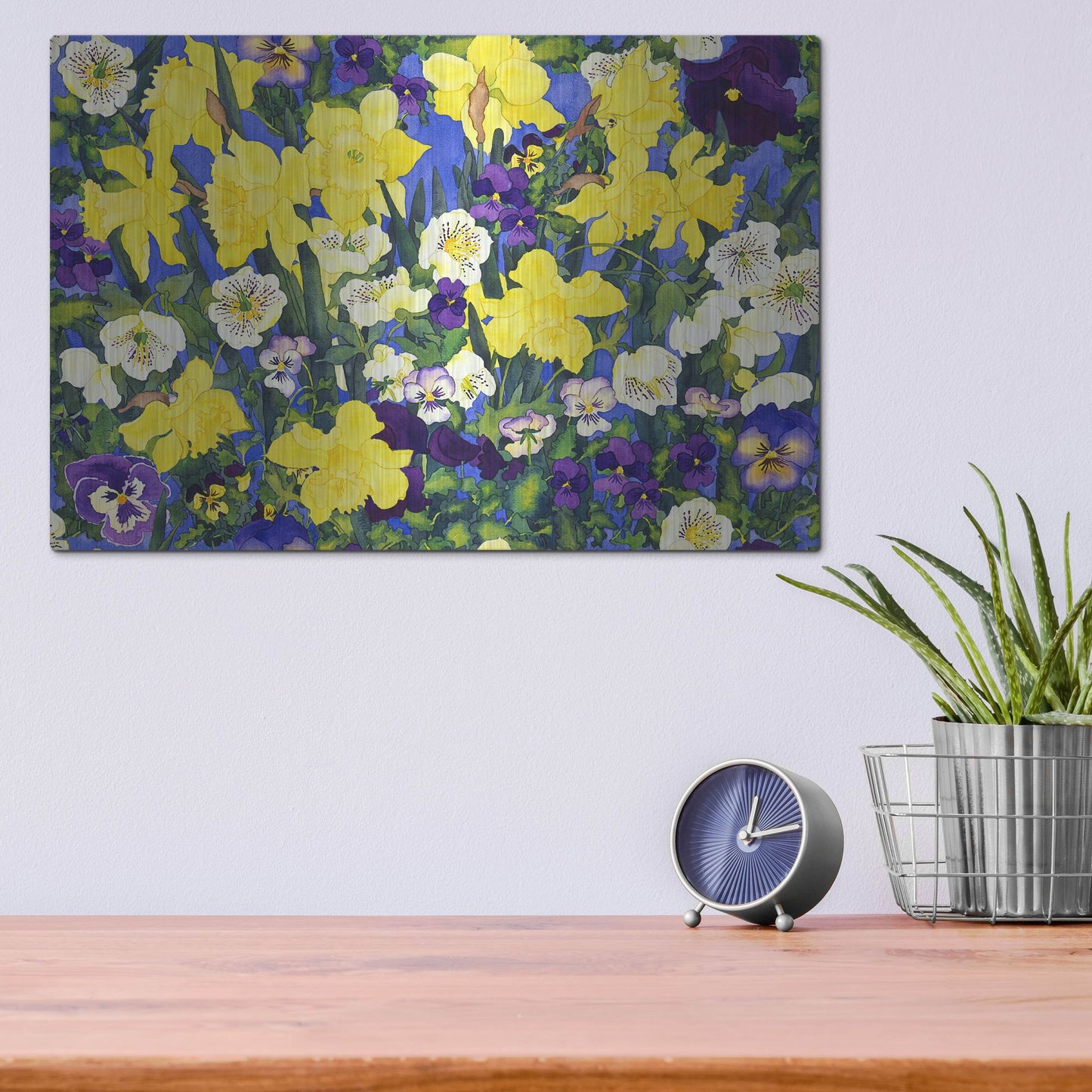 Luxe Metal Art 'Fertile Rising Pattern - Lead' by Carissa Luminess, Metal Wall Art,16x12