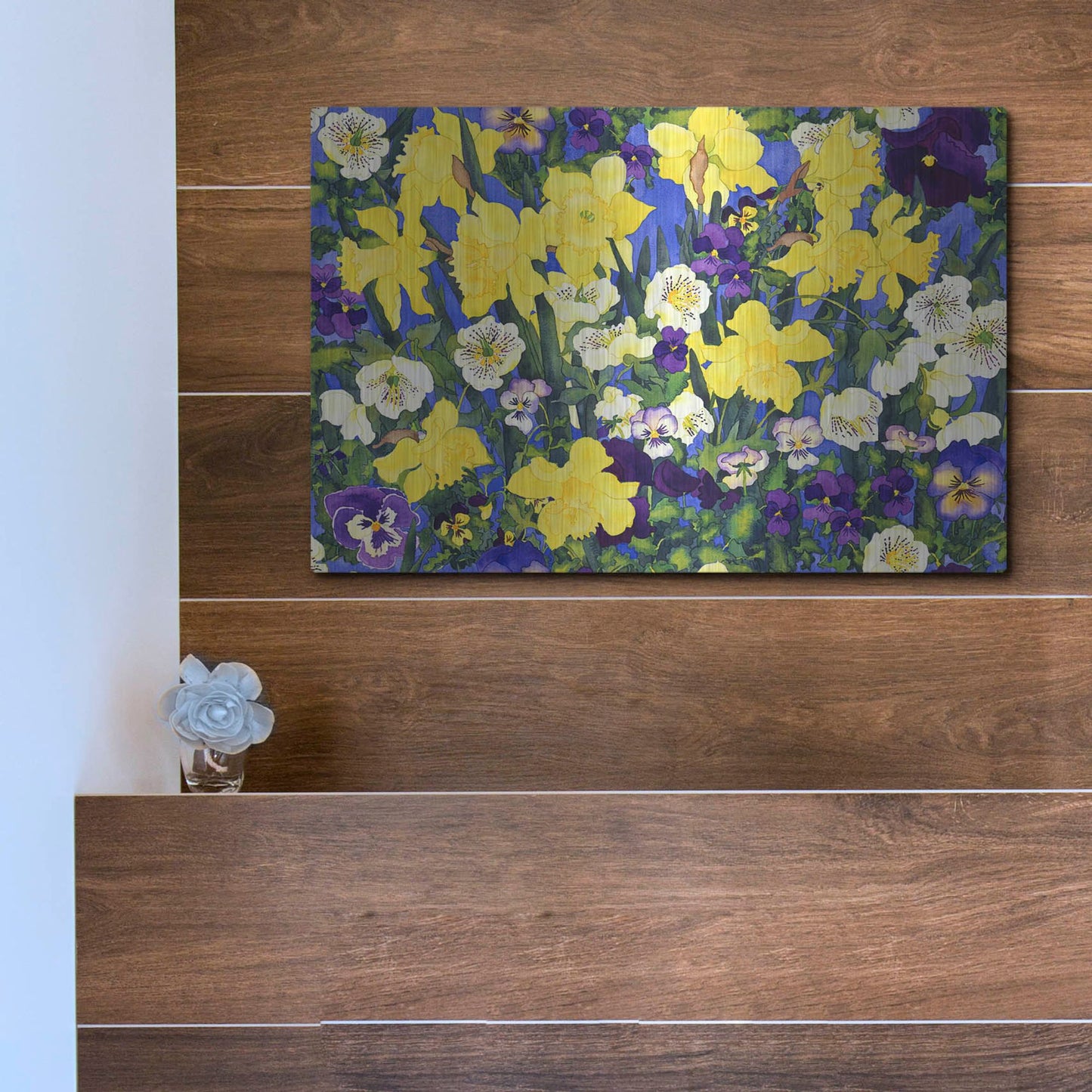 Luxe Metal Art 'Fertile Rising Pattern - Lead' by Carissa Luminess, Metal Wall Art,16x12