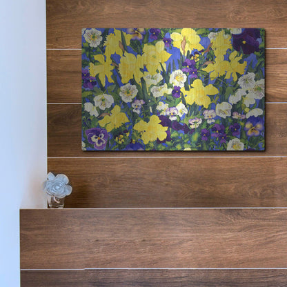 Luxe Metal Art 'Fertile Rising Pattern - Lead' by Carissa Luminess, Metal Wall Art,16x12