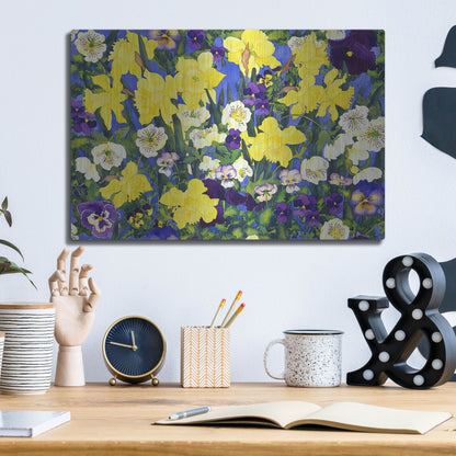 Luxe Metal Art 'Fertile Rising Pattern - Lead' by Carissa Luminess, Metal Wall Art,16x12