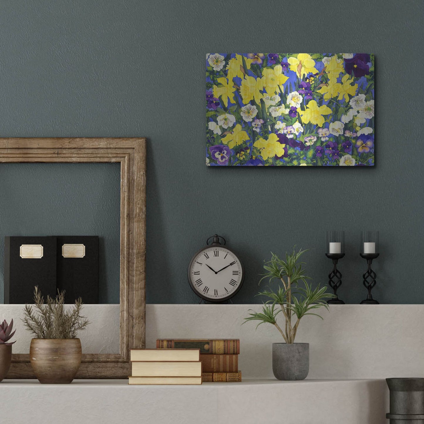 Luxe Metal Art 'Fertile Rising Pattern - Lead' by Carissa Luminess, Metal Wall Art,16x12