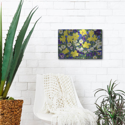 Luxe Metal Art 'Fertile Rising Pattern - Lead' by Carissa Luminess, Metal Wall Art,16x12