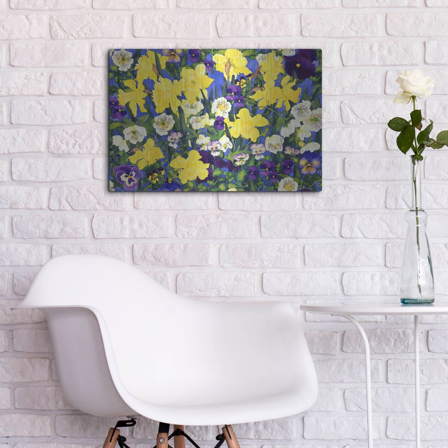 Luxe Metal Art 'Fertile Rising Pattern - Lead' by Carissa Luminess, Metal Wall Art,24x16