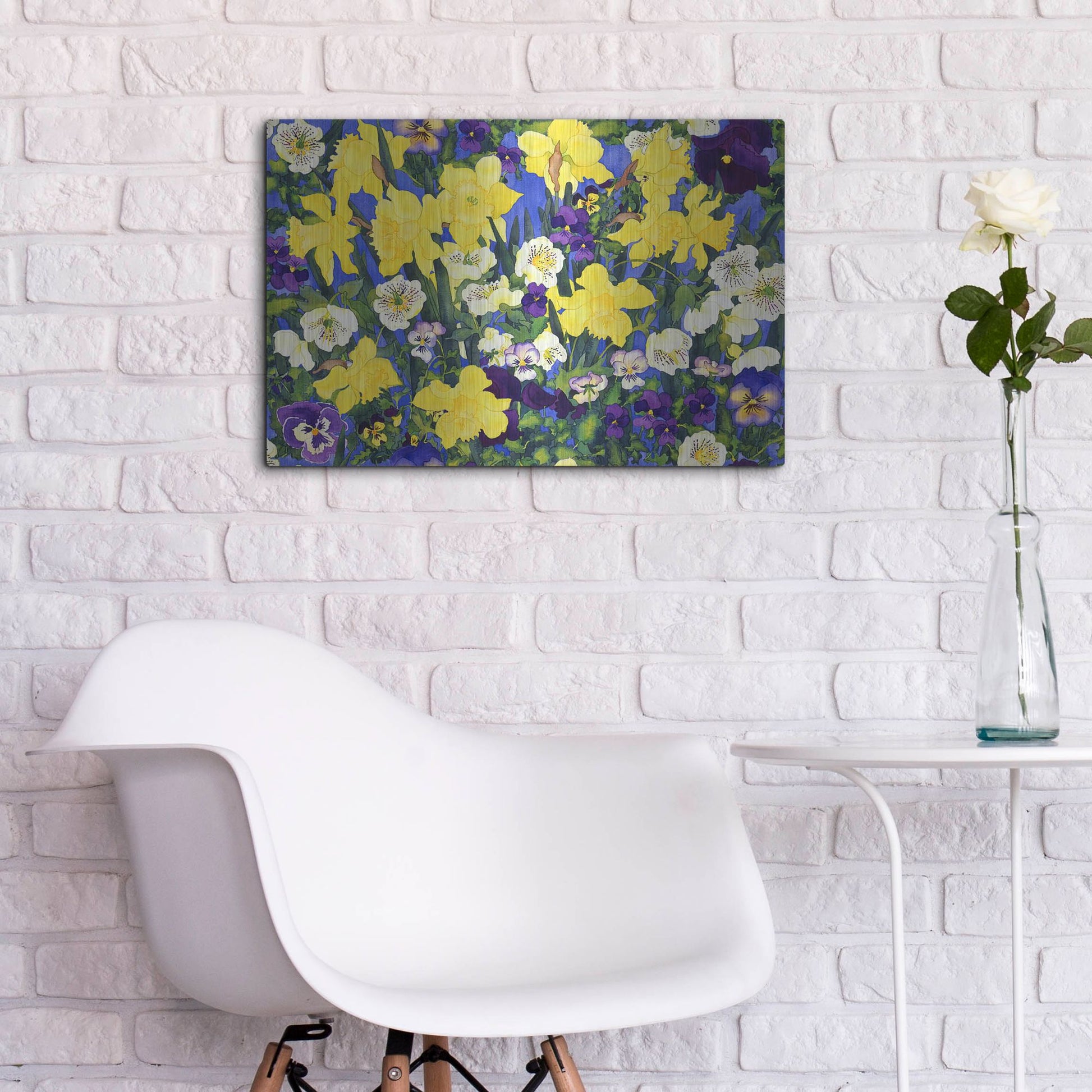 Luxe Metal Art 'Fertile Rising Pattern - Lead' by Carissa Luminess, Metal Wall Art,24x16