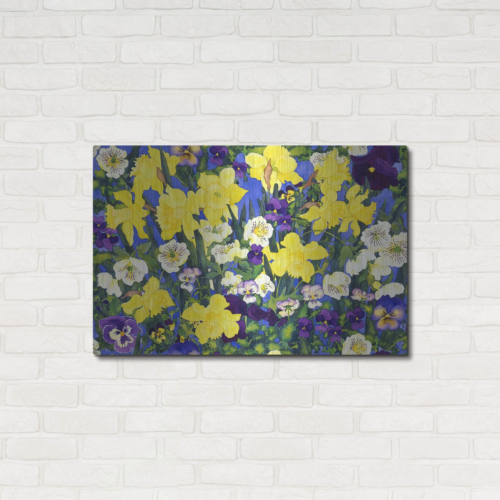 Luxe Metal Art 'Fertile Rising Pattern - Lead' by Carissa Luminess, Metal Wall Art,36x24